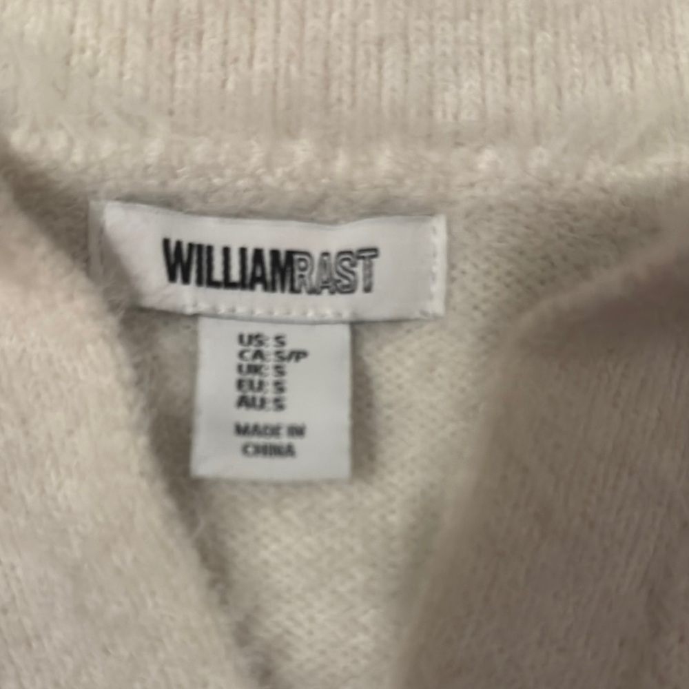 William Rast Cream V-Neck Sweater - Picture 2 of 2